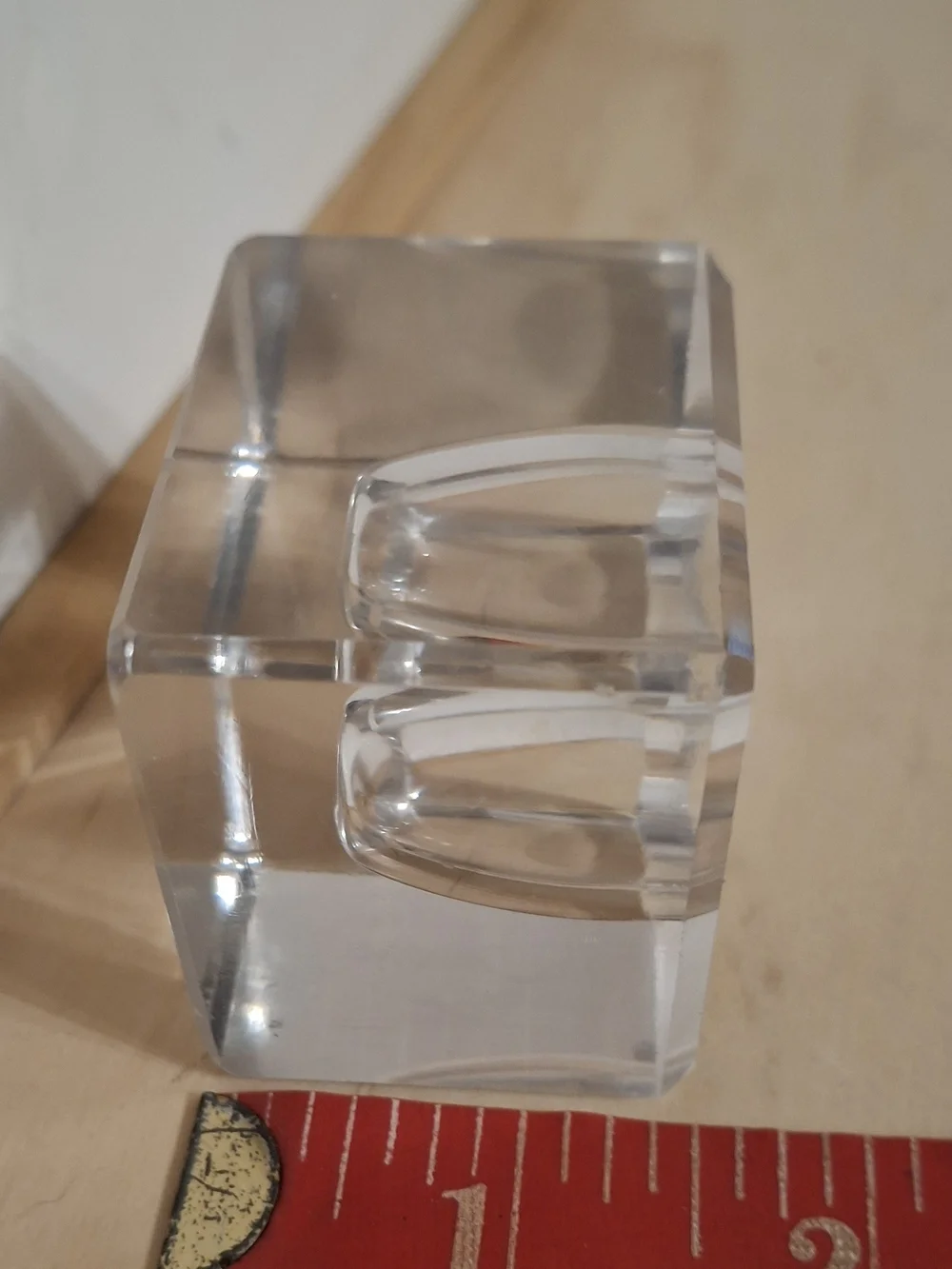 Vintage/Antique beveled glass ink well